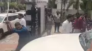 Tension in Karimnagar as Bandi Sanjay Supporters Vandalise BRS MLA Office