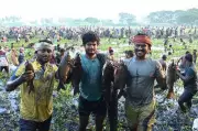 Thousands Gather for Annual Fishing Harvest Festival in Madurai