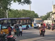 Traffic Woes on Kathivakkam High School Road Near Ennore Bus Terminus