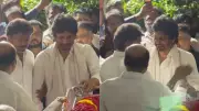 TVK Chief Vijay Gets Emotional Consoles Late RB Choudary Son Jiiva at Funeral