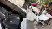 Two Killed in Ghaziabad Car Crash After Collision with Divider on NH-58