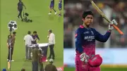 Vaibhav Sooryavanshi Touches Gavaskar's Feet Before IPL Carnage