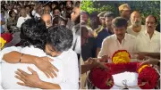 Vijay Pays Final Tribute to Producer RB Choudary, Consoles Son Jiiva at Funeral