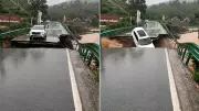 White SUV Swept into River After Bridge Collapses in China, Video Goes Viral