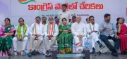 YSRCP, TDP leaders join Congress in Vijayawada; Sharmila attacks rivals