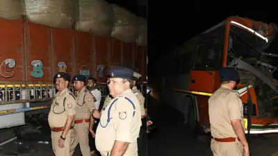 17 Injured as UP Roadways Bus Collides Head-On with Truck in Bahraich