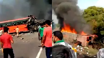 5 Killed in Collision of Two Maharashtra State Buses Near Surat