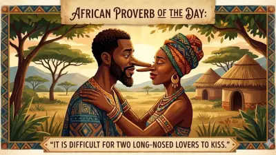 African Proverb: Why Two Long-Nosed Lovers Struggle to Kiss
