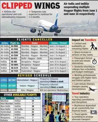 Air India, IndiGo Suspend Nagpur Flights; Passengers Hit by High Fares