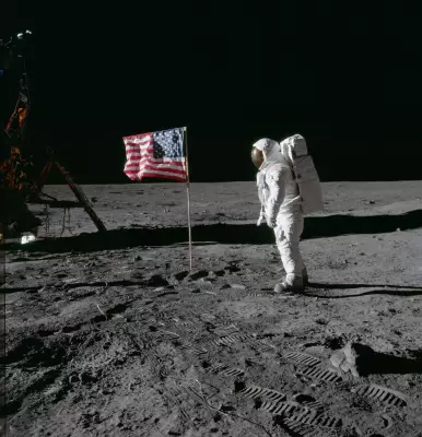 Apollo Moon Flags Likely Turned White After Decades of Solar Radiation