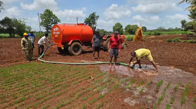 Belagavi Farmers Use Tankers to Save Paddy as Rain Deficit Hits