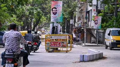 Bengaluru Domlur Road White-Topped Around Standing Pole, Safety Fears