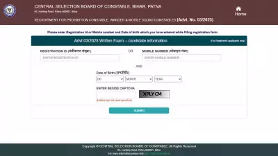 CSBC Bihar Releases Exam City Slip for 4,236 Constable Posts
