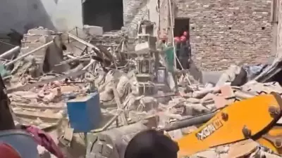Delhi house collapses after LPG blast, several feared trapped
