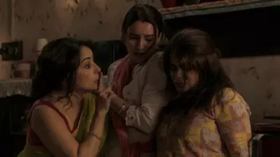 Dharna Durga Starstruck After Madhuri Dixit Hugs Her on Maa Behen Set