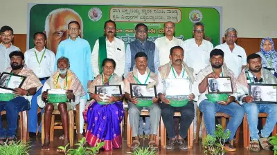 Farmers Honored at Ragi Lakshmanaiah Memorial Lecture in Mandya
