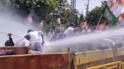 Haryana Youth Congress Protest Over NEET Paper Leak Met With Water Cannons