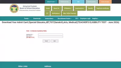 HP TET 2026 Admit Card Released for June Session Exams
