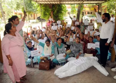 NHM Workers Launch Statewide Protest Over Pending Demands in Punjab