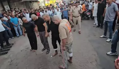 Panchkula Police Parades Murder Accused with Shaved Heads in Market