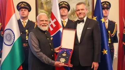PM Modi Receives Slovakia's Highest National Award in Bratislava Ceremony