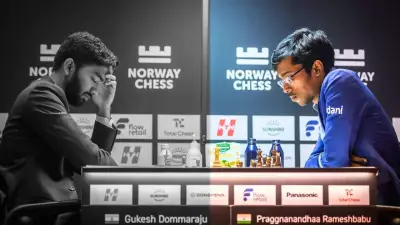 Praggnanandhaa Beats Gukesh, Climbs to Second in Norway Chess
