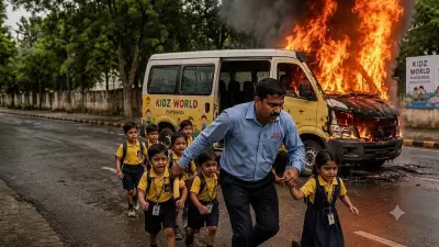 Rajasthan Driver Saves 10 Children from Burning Van in Jhunjhunu