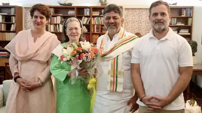 Shivakumar Meets Sonia, Rahul, Priyanka in Delhi, Says 'Product of NSUI'