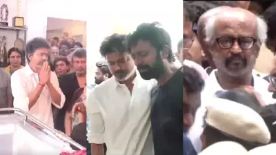 Tamil Nadu CM consoles K. Bhagyaraj's son Shanthanu; Rajinikanth pays last respects