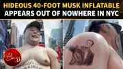 40-Foot Elon Musk Inflatable Sparks Chaos In Times Square Amid SpaceX IPO