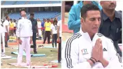 Akshay Kumar Joins Union Minister Mandaviya for International Yoga Day Event