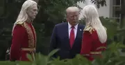 Alien Meeting at White House? Trump Photos with Pale-Haired Figures Go Viral