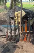 Arms Cache Recovered from Pond in Sandeshkhali, Owner Absconding