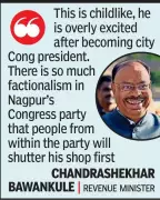 Bawankule dismisses Congress leader's claim of closing BJP's shop in Nagpur