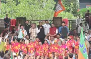 BJP Celebrates Mandi MC Poll Sweep with Victory Procession