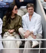 Brad Pitt and Ines de Ramon Make Rare Public Appearance at French Open