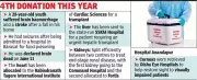 Brain-dead man's organs give life to 4 patients in Kolkata