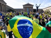Brazil Fans Take Over Philadelphia's Rocky Steps Ahead of World Cup Clash
