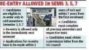 Calcutta University Issues Re-entry Guidelines for UG Students