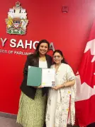 Canadian MP Ruby Sahota Honours Author and Educator Anju V Ratti