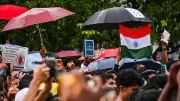 Cockroach Janata Party Protests in Bengaluru Braving Heavy Rains