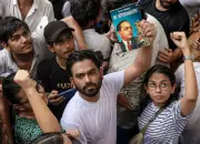 Cockroach Janta Party protests demanding education minister's resignation over exam irregularities