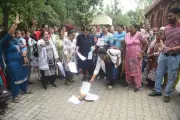 Community Health Officers Protest Near Ludhiana Civil Surgeon's Office