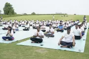 Delhi Police and CISF Celebrate International Yoga Day at Rajghat