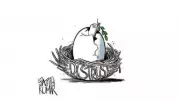 DH Toon: Egg of Distrust – A Cartoon Commentary on Political Divide