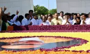 DMK Celebrates Karunanidhi's 103rd Birth Anniversary Across Central Districts