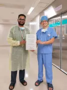 Dr Sheshank Mahajan completes robotic oncology training in Japan