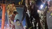Fire Department Rescues Man Climbing Electric Pole in Lucknow's Alambagh