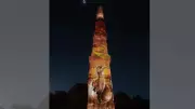 Great Indian Bustard Gets Global Spotlight with Qutub Minar Projection