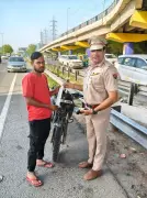 Gurugram Police Seize Motorcycle with 107 Unpaid Challans Worth Rs 2.36 Lakh